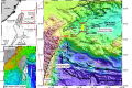 Marine 3D seismic volumes from 2D seismic survey with large streamer feathering.
